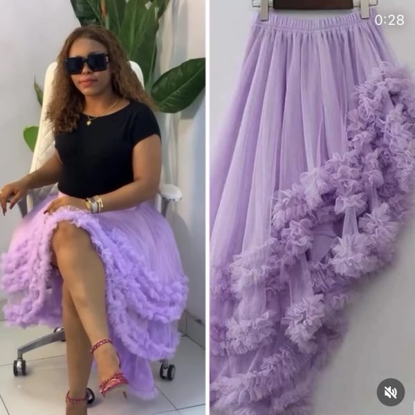 High & low Tulle Skirt