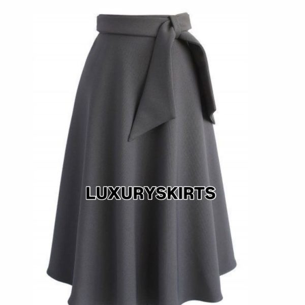 Belted Flared Skirt