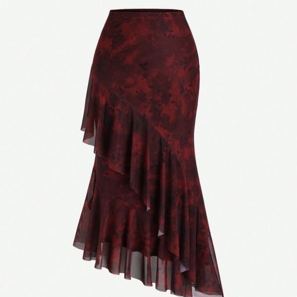 Flounce Mesh Skirt