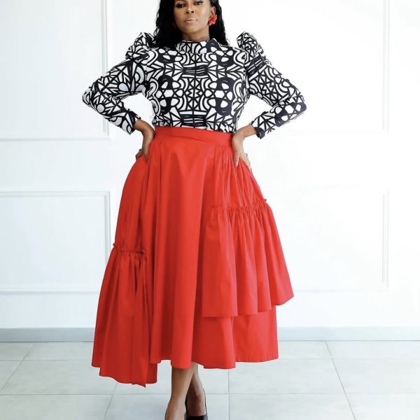 Full Flared Cotton Skirt