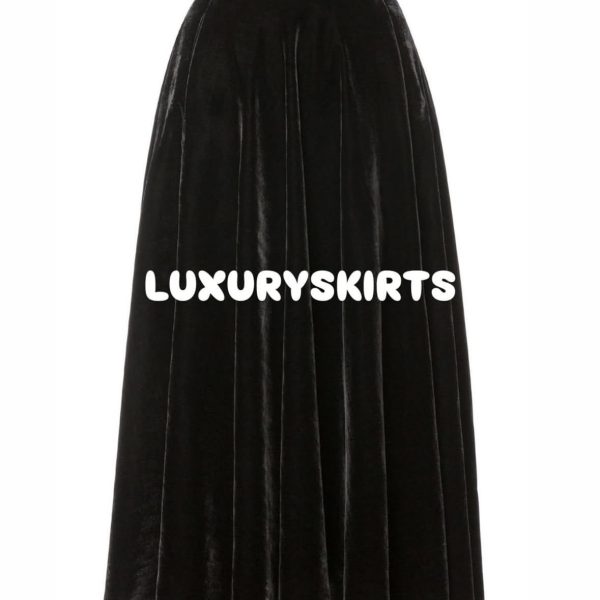 Velvet Flared Skirt