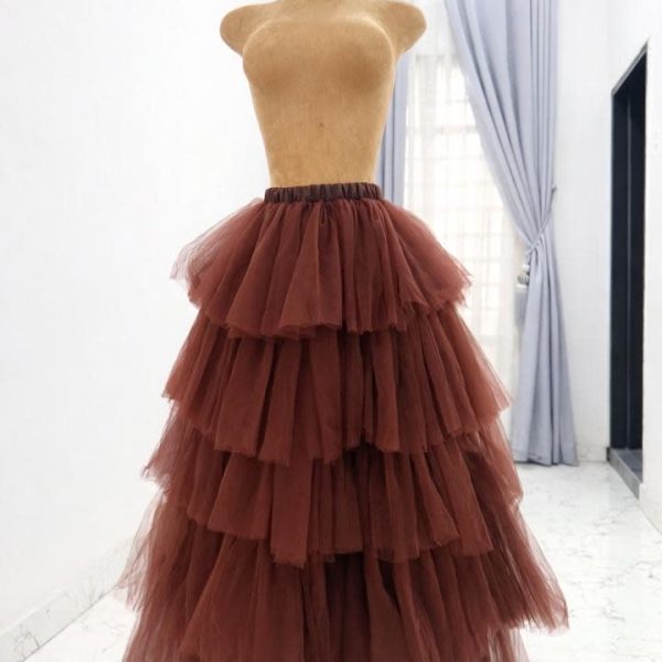 Tulle Tiered Maxi Skirt